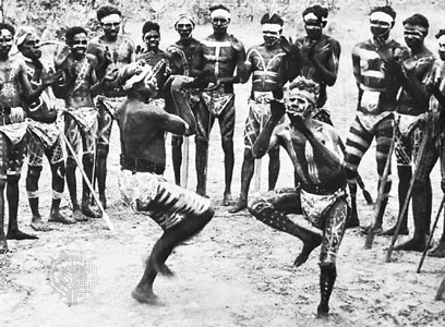 Tanzende australische Aborigines